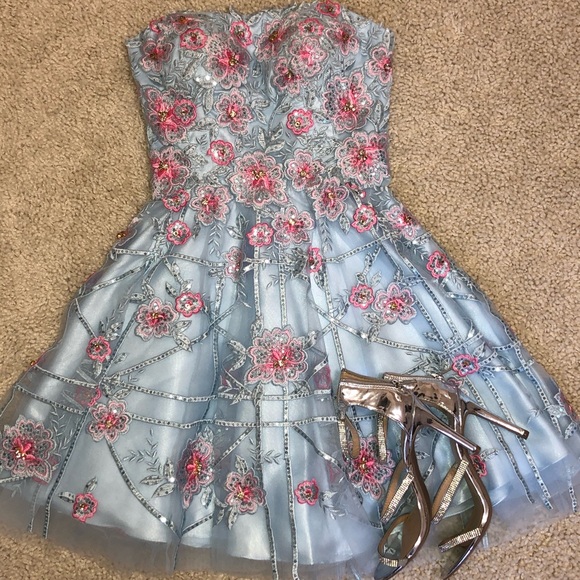 Mon Cheri Dresses & Skirts - Ellie Willde Homecoming Mon Cheri Blue Dress